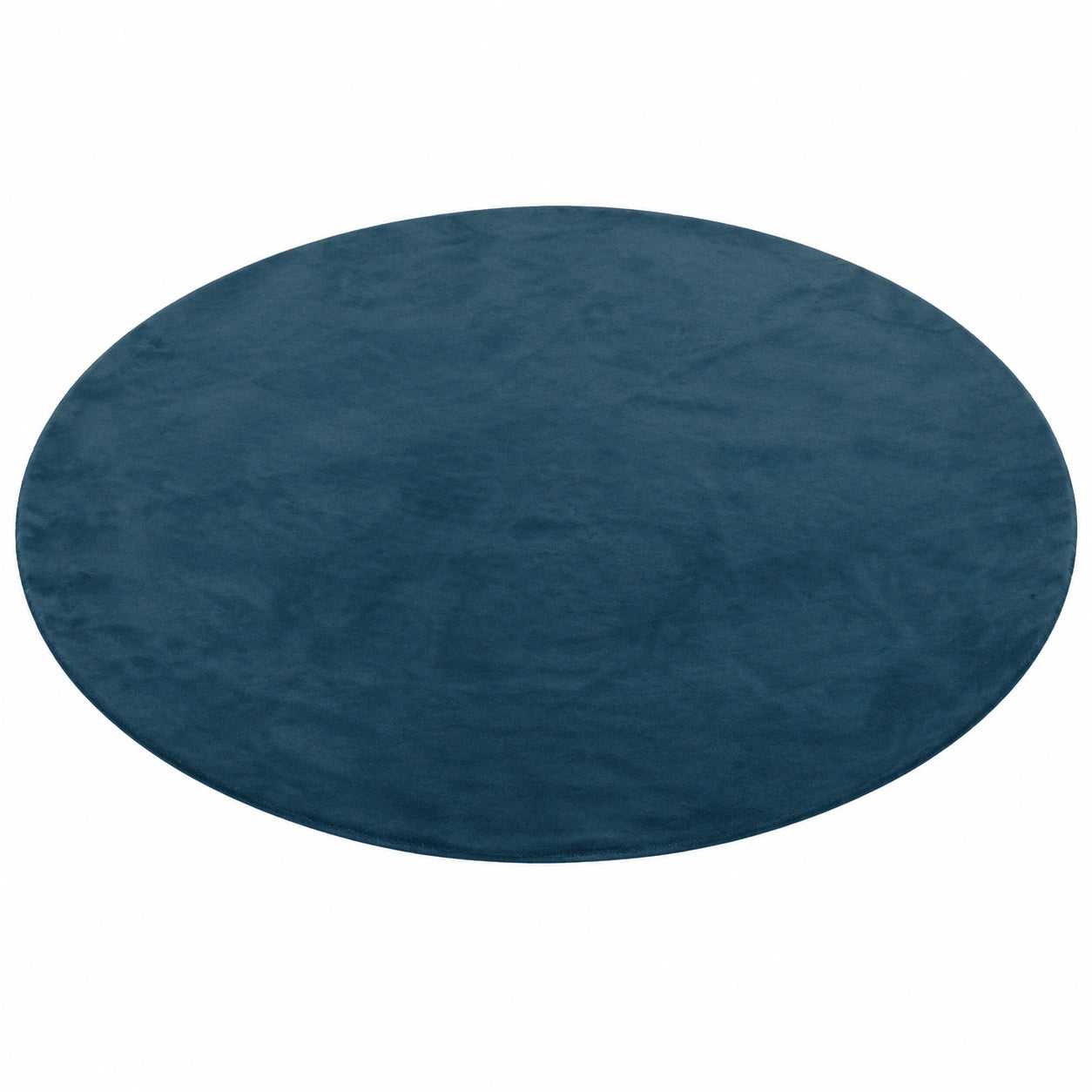 Esprit Hochflor Teppich Alice - Rund, Petrol, 100 cm - Flauschig und Modern für Wohn- und Schlafzimmer