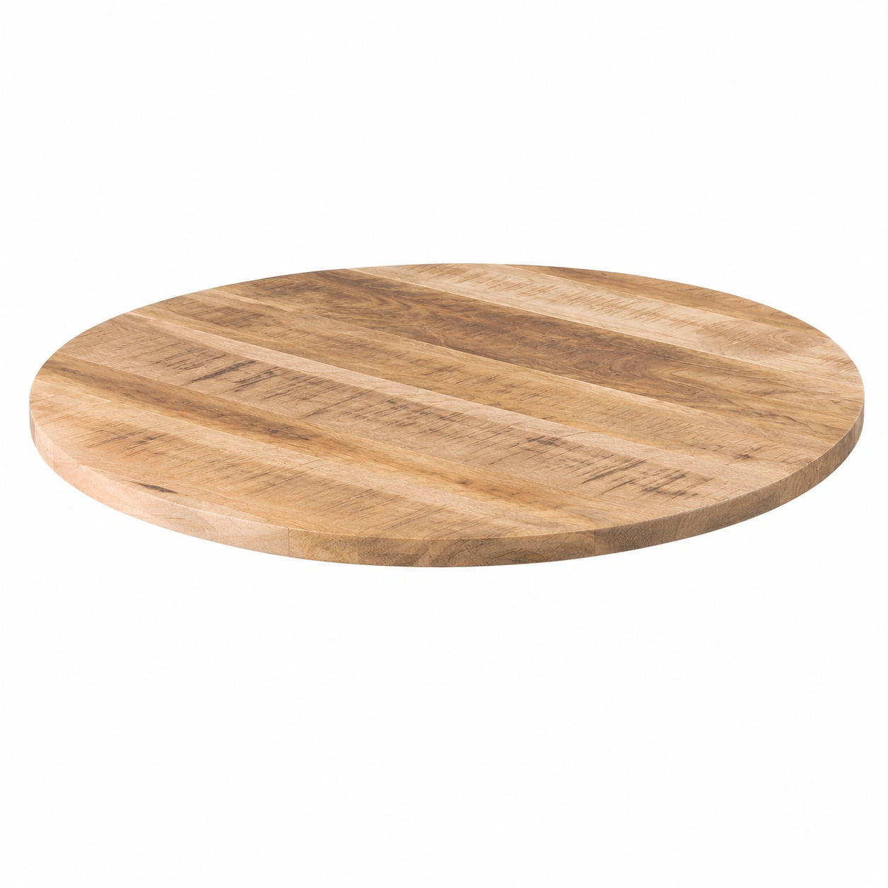 Runde Mangoholz Tischplatte Emilio 50 cm, Robust und Pflegeleicht