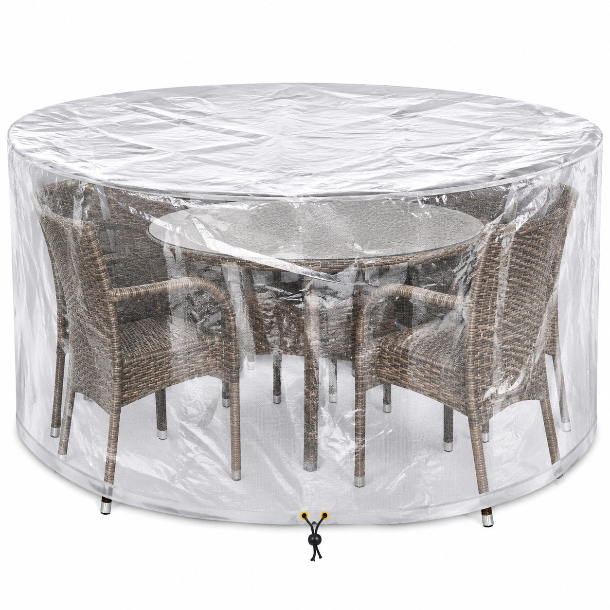 Atmungsaktive wasserdichte Gartenmöbel-Abdeckung 250x90 cm für Outdoor-Tisch, Transparent