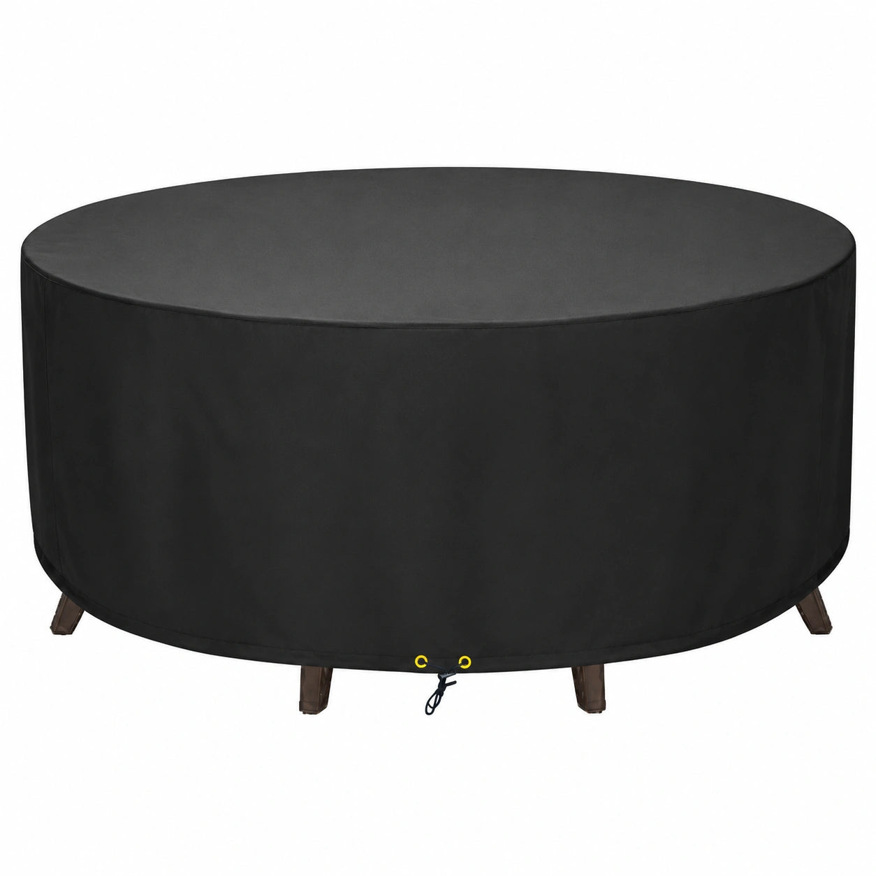 Runde Gartentischabdeckung Wasserdicht 420D Oxford UV Schutz, Windfeste Plane für Möbelsets, Ø 130x70 cm