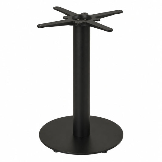 Runder Metall-Säulenfuß Schwarz 60x60 cm für Bistro- und Esstische inkl. Schrauben
