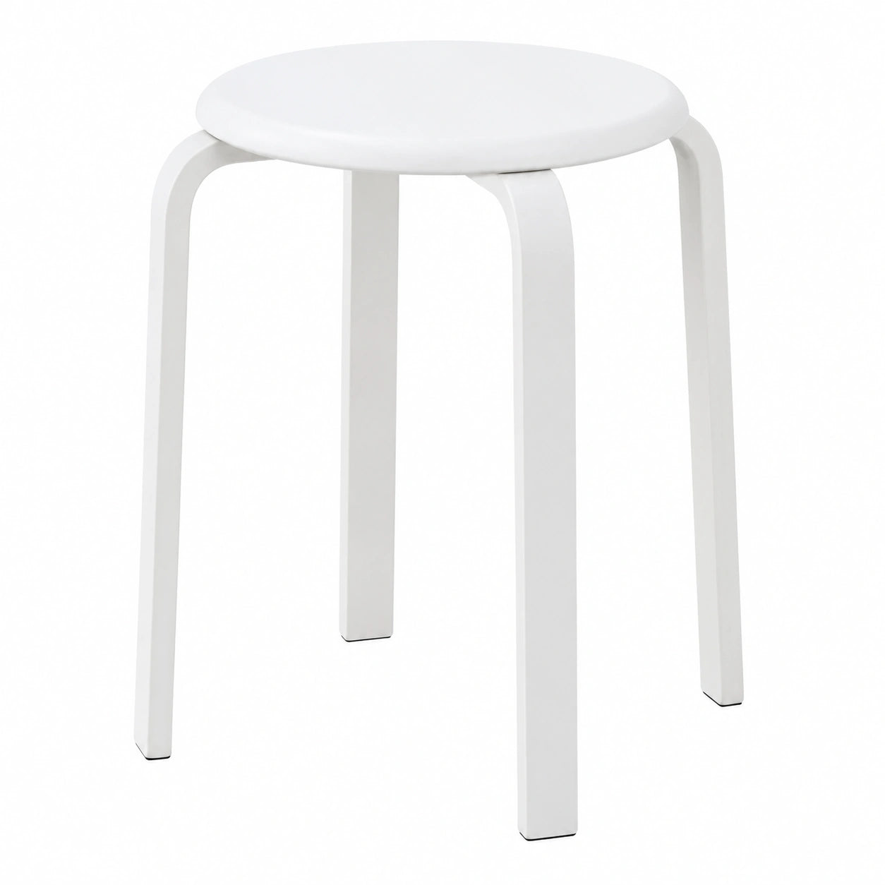 IBUYKE Massivholz-Stapelhocker Weiß 40x44x33cm Esszimmer Möbel