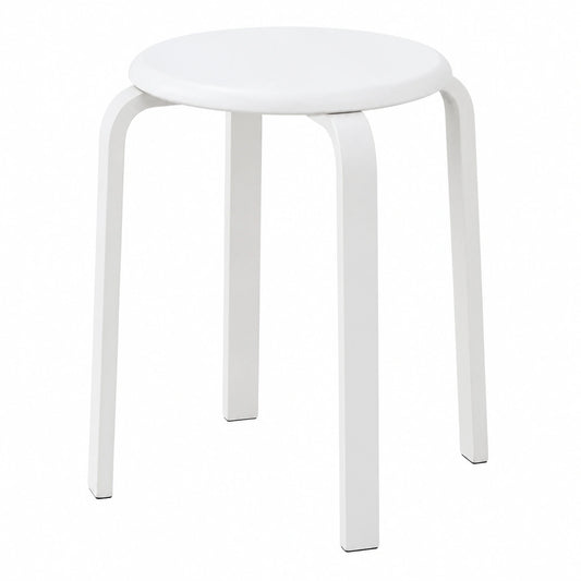 IBUYKE Massivholz-Stapelhocker Weiß 40x44x33cm Esszimmer Möbel