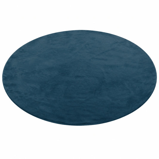 Esprit Hochflor Teppich Alice - Rund, Petrol, 100 cm - Flauschig und Modern für Wohn- und Schlafzimmer