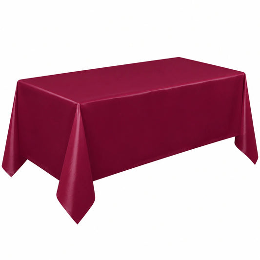 Runde Wachstuchtischdecke 140 cm in Bordeaux, Abwischbar und Einfarbig