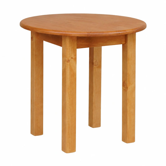 Runder Kiefernesstisch Massivholz für Küche und Restaurant, Neu, 80 cm