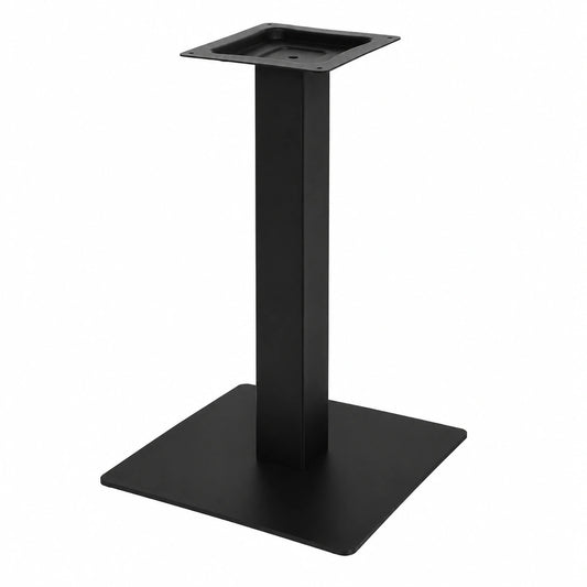 Stabiles Tischgestell aus pulverbeschichtetem Stahl, Schwarz, 72 cm Höhe, mit 43x43 cm Basis, für Esstische Innen und Außen